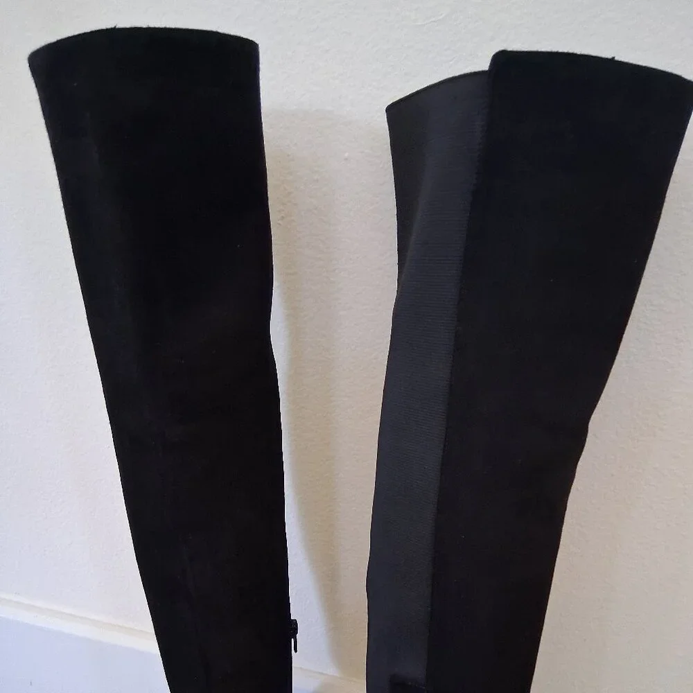 New Homers Artisan Knee Boot Black Suede